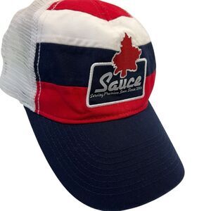 SAUCE Hockey Red and White Logo Ball Cap Men’s Hat